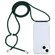 iPhone 15 Transparent Acrylic Airbag Shockproof Phone Protective Case with Lanyard - Dark Green