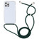 iPhone 15 Transparent Acrylic Airbag Shockproof Phone Protective Case with Lanyard - Dark Green