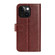 iPhone 15 R64 Texture Horizontal Flip Leather Phone Case - Brown