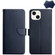 iPhone 15 Genuine Leather Fingerprint-proof Flip Phone Case - Blue iPhone 15 Genuine Leather Fingerprint-proof Flip Phone Case - Blue