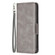 iPhone 15 Lambskin Texture Pure Color Flip Leather Phone Case - Grey
