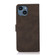 iPhone 15 KHAZNEH Matte Texture Leather Phone Case - Brown