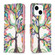 iPhone 15 Colored Drawing Pattern Leather Phone Case - Tree Life