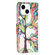 iPhone 15 Colored Drawing Pattern Leather Phone Case - Tree Life