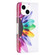iPhone 15 Colored Drawing Pattern Leather Phone Case - Sun Flower