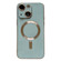 iPhone 15 Magsafe Plating TPU Phone Case with Lens Film - Light Green