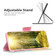 iPhone 15 Colored Drawing Pattern Leather Phone Case - Feather