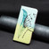 iPhone 15 Colored Drawing Pattern Leather Phone Case - Feather