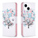 iPhone 15 Colored Drawing Pattern Leather Phone Case - Tree