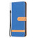 iPhone 15 Color Block Denim Texture Leather Phone Case - Royal Blue