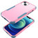iPhone 15 Commuter Shockproof TPU + PC Phone Case - Pink+Grey Green iPhone 15 Commuter Shockproof TPU + PC Phone Case - Pink+Grey Green