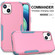 iPhone 15 Commuter Shockproof TPU + PC Phone Case - Pink+Grey Green iPhone 15 Commuter Shockproof TPU + PC Phone Case - Pink+Grey Green