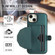 iPhone 15 Shockproof Leather Phone Case with Card Holder - Green