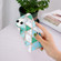 Electroplating Soft TPU Phone Case iPhone 15 - Green White Rhombus