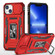 iPhone 15 Armor PC + TPU Camera Shield Phone Case - Red