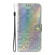 iPhone 15 Colorful Magnetic Buckle Leather Phone Case - Silver