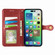 iPhone 15 Retro Solid Color Buckle Leather Phone Case - Red