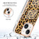 iPhone 15 Electroplating Marble Dual-side IMD Phone Case - Leopard Print