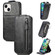 iPhone 15 Zipper Wallet Vertical Flip Leather Phone Case - Black