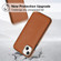 iPhone 15 Leather Texture Full Coverage Phone Case - Brown