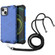 iPhone 15 Lanyard Honeycomb Phone Case - Blue