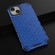 iPhone 15 Lanyard Honeycomb Phone Case - Blue