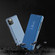 iPhone 15 Plated Mirror Horizontal Flip Leather Phone Case with Holder - Blue