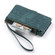iPhone 15 Geometric Zipper Wallet Side Buckle Leather Phone Case - Green
