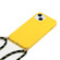 iPhone 15 Wheat Straw Material + TPU Phone Case with Lanyard - Yellow