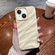 iPhone 15 Solid Color Wave Texture TPU Phone Case - Beige