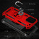 iPhone 15 Shockproof TPU + PC Phone Case with Holder - Red