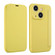 iPhone 15 Imitate Liquid Skin Feel Leather Phone Case with Card Slots - Yellow