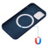 iPhone 15 Shockproof Silicone Magsafe Phone Case - Navy Blue