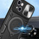 iPhone 15 CD Texture Sliding Camshield Magnetic Holder Phone Case - Black