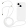 iPhone 15 Crossbody Lanyard Liquid Silicone Case - White