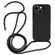 iPhone 15 Crossbody Lanyard Liquid Silicone Case - Black