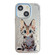 iPhone 15 Animal Pattern Oil Painting Series PC + TPU Phone Case - Stupid Cat