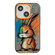 iPhone 15 Animal Pattern Oil Painting Series PC + TPU Phone Case - Fat Rabbit