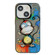 iPhone 15 Animal Pattern Oil Painting Series PC + TPU Phone Case - Happy Monkey