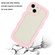 iPhone 15 Plus Candy Color Wave TPU Clear PC Phone Case - Pink