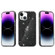 iPhone 15 Plus Shockproof Terminator Glitter Powder Phone Case - Black