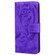 iPhone 15 Plus Tiger Embossing Pattern Leather Phone Case - Purple