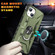 iPhone 15 Plus Ring Holder Phone Case  - Army Green