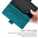 iPhone 15 Plus Stitching Side-Magnetic RFID Leather Phone Case - Dark Green