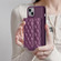 iPhone 15 Plus Horizontal Wallet Rhombic Leather Phone Case - Dark Purple