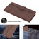 iPhone 15 Plus Heart Pattern Skin Feel Leather Phone Case - Brown