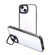 iPhone 15 Plus Invisible Camera Holder Transparent Phone Case - Black