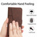 iPhone 15 Plus Stitching Calf Texture Buckle Leather Phone Case - Brown