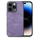 iPhone 15 Plus Vintage Leather PC Back Cover Phone Case - Purple