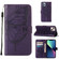 iPhone 15 Plus Embossed Butterfly Leather Phone Case - Dark Purple